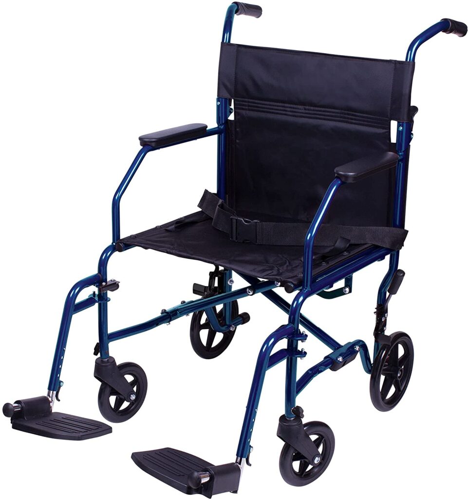 Carex Transport Wheelchair With 19 inch Seat