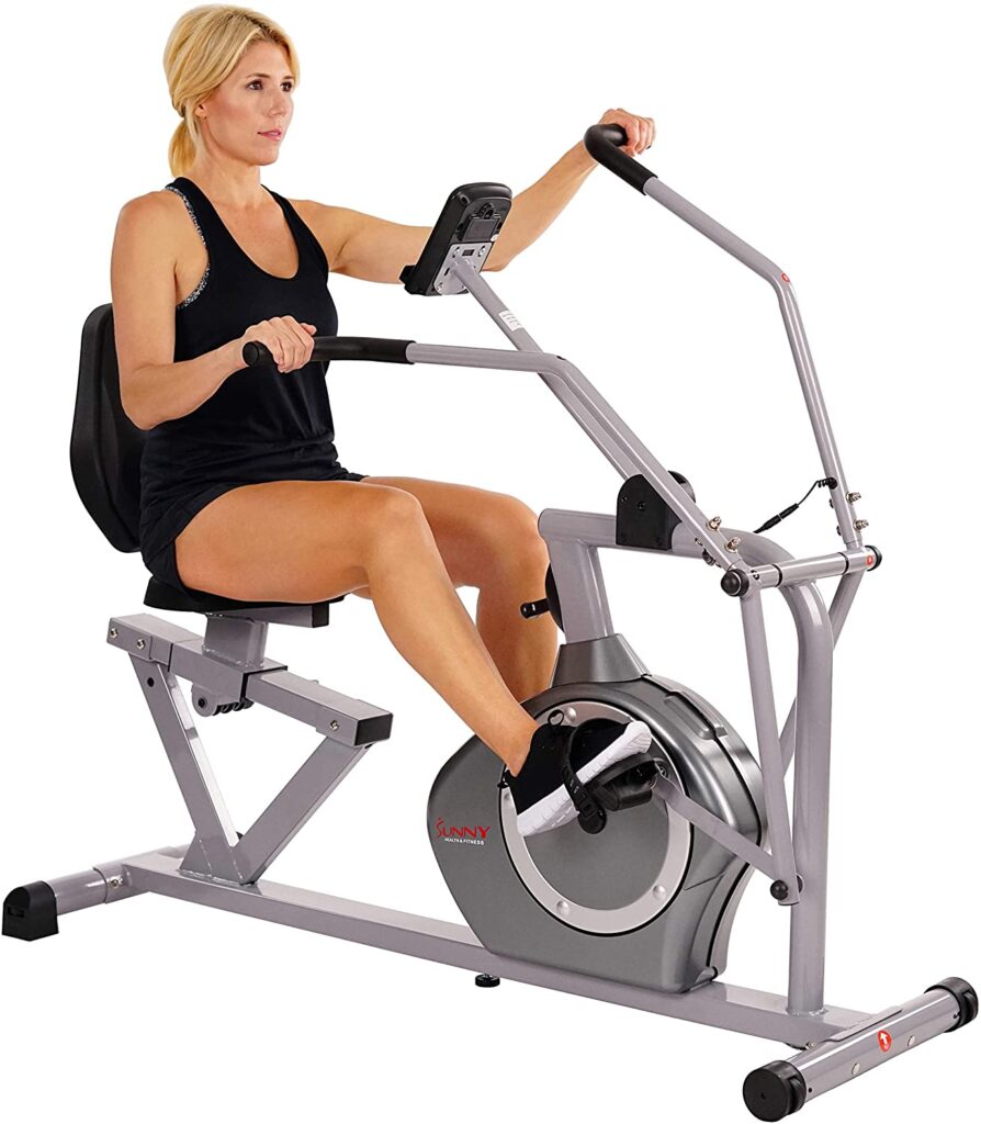 Sunny Health & Fitness Magnetic Recumbent Exercise Bike for the elderly.