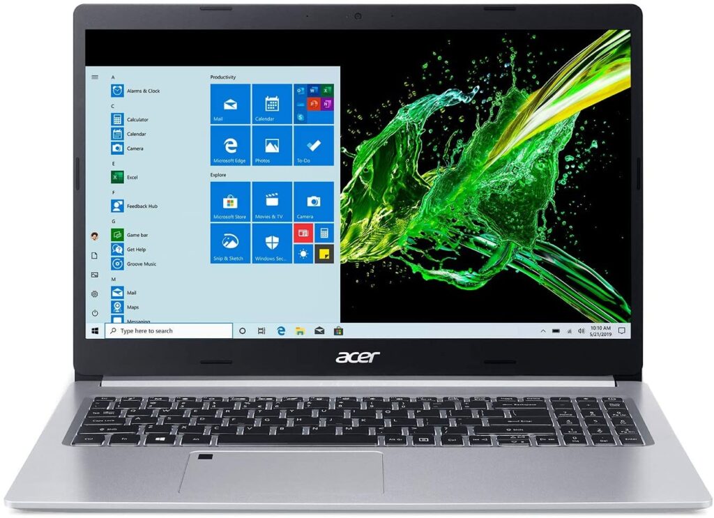Acer Aspire 5 A515-55-35SE Full HD Display Laptop for Older People.