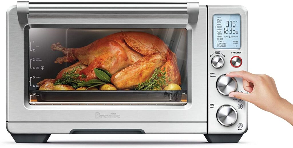 Breville BOV900BSS Air Fryer countertop toaster oven for seniors.