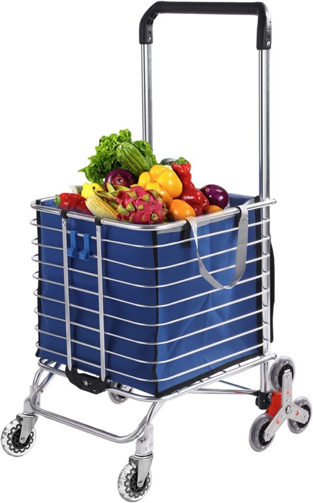 Uifer Large Heavy-Duty and Rolling Swivel Wheels shopping cart for Elderly Adults.