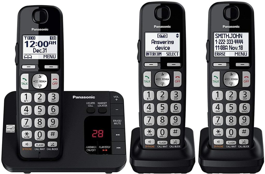 Panasonic KX-TGE433B Expandable Cordless Phone for Elderly