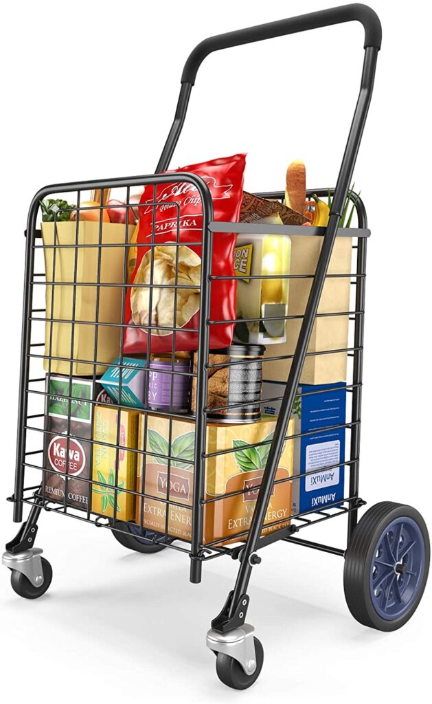 Pipishell Dual Swivel Wheels Shopping Cart for Senior Adults.