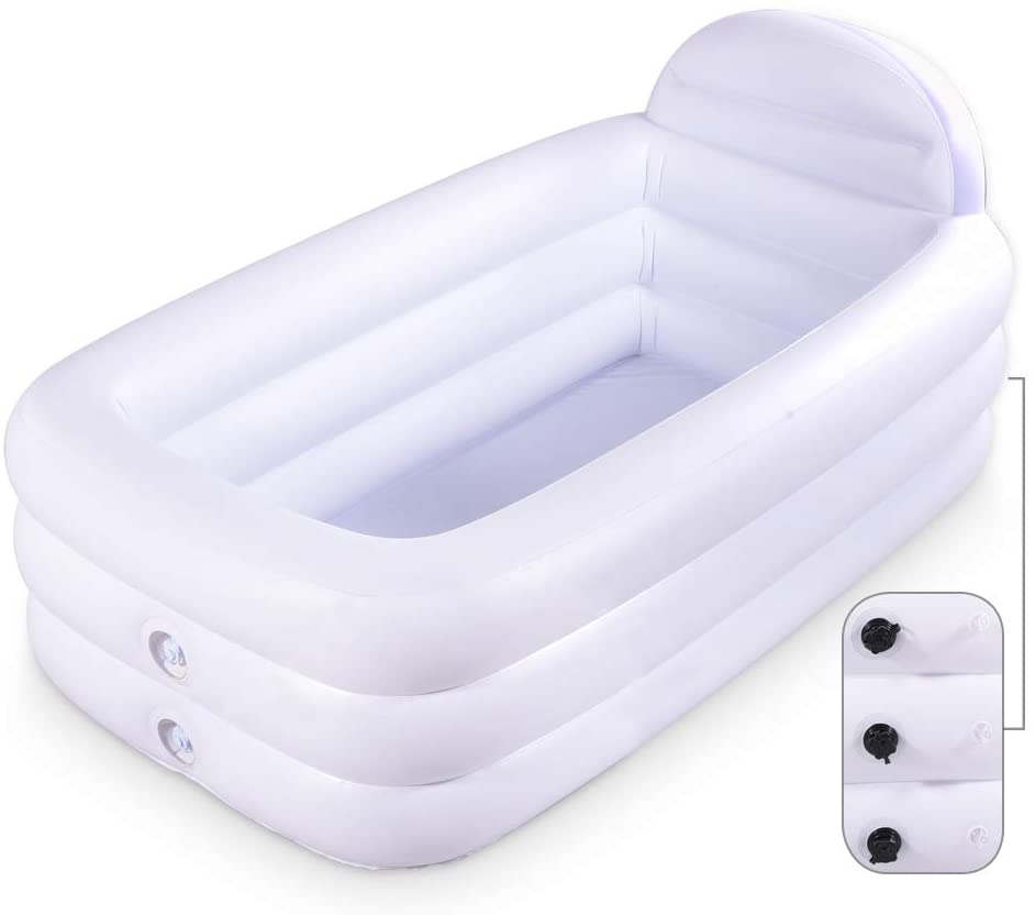 HIWENA Inflatable Portable Bathtub for Seniors People