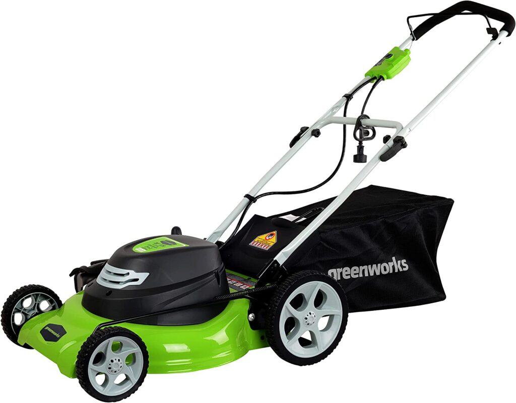Greenworks 12 Amp 3-in-1Electric Corded Lawn Mower for Senior Individuals