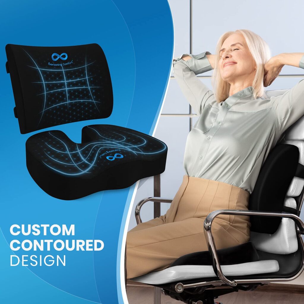 Everlasting Comfort Gel Infused Memory Foam booster Seat for Senior Adults