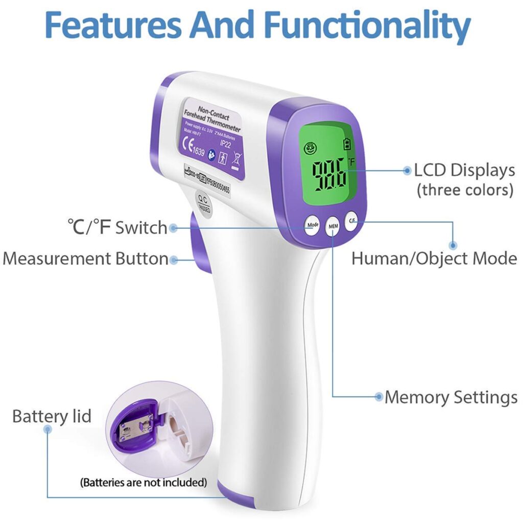 Heavy Duty Thermometer Infrared Forehead High Caliber Sensor for Senior people