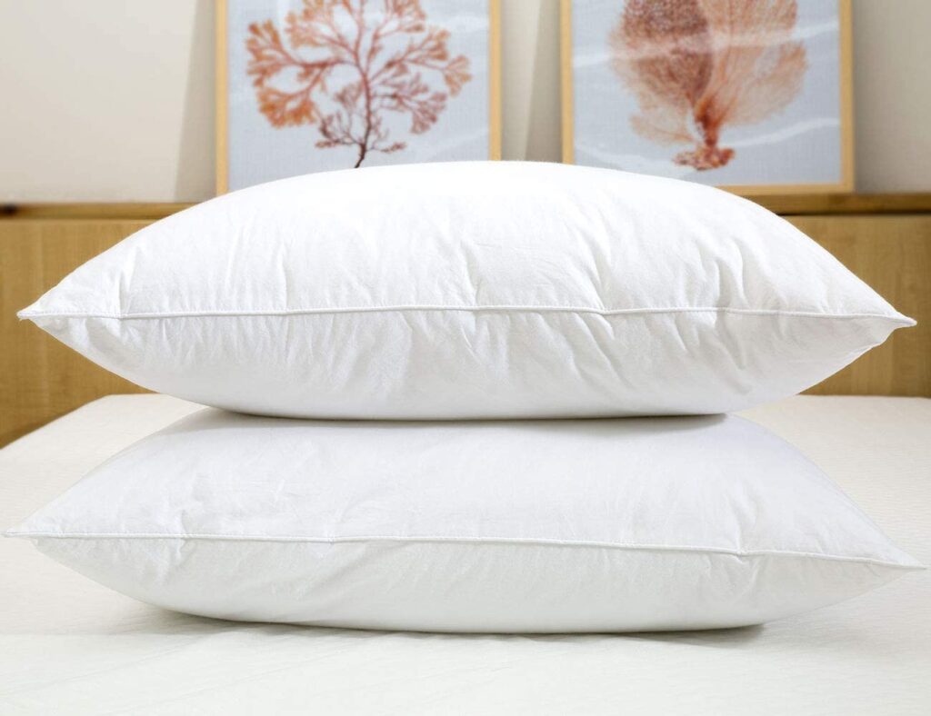JA COMFORTS Duck Feather and Down Sleeping Bed Pillows for Senior folks