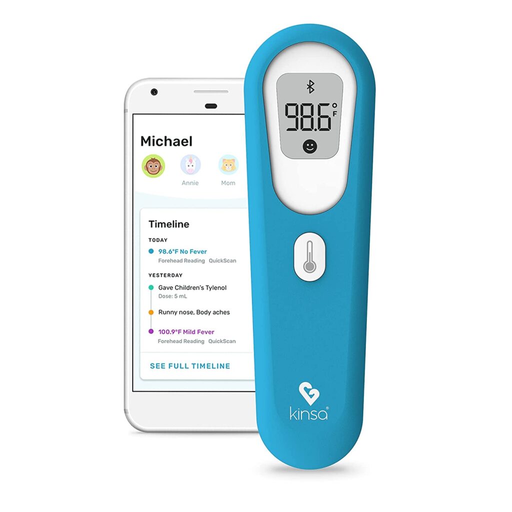 Kinsa Quick-Scan ,Smart Forehead Thermometer for Senior people