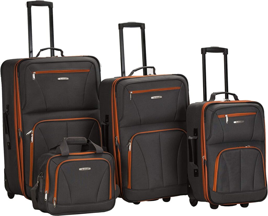 Rockland Journey Softside Upright Luggage 4-Piece for Senior Adults