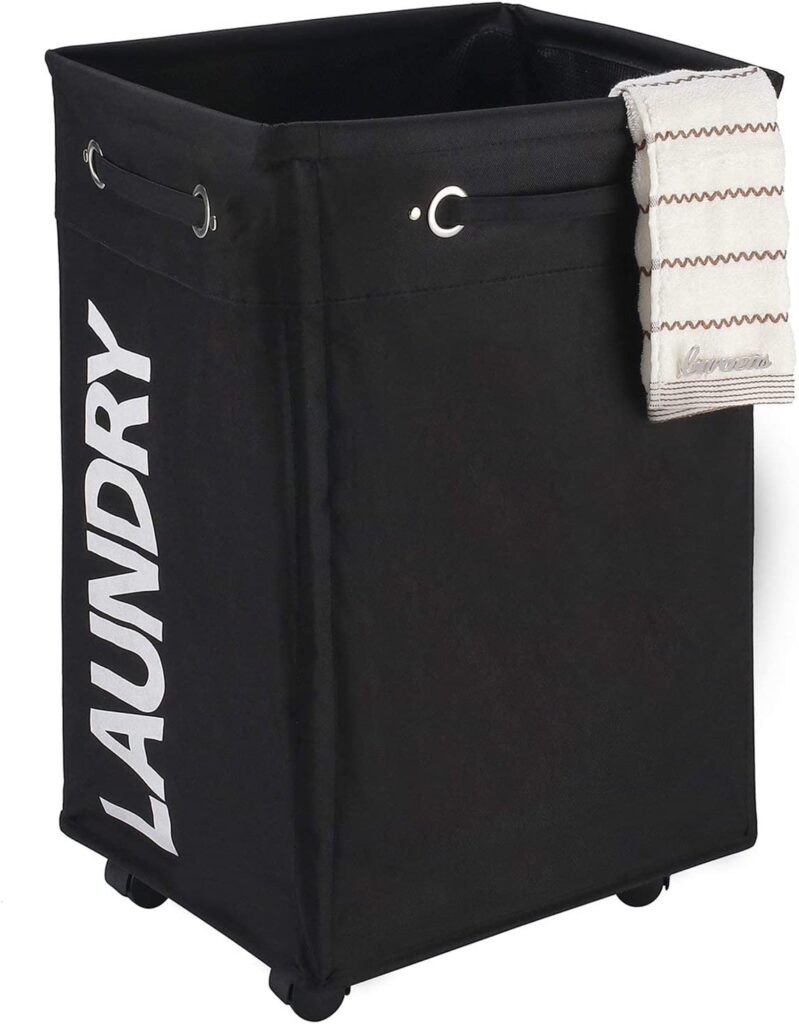 Caroeas Black& White Breathable, Heavy Duty Laundry baskets for Elderly