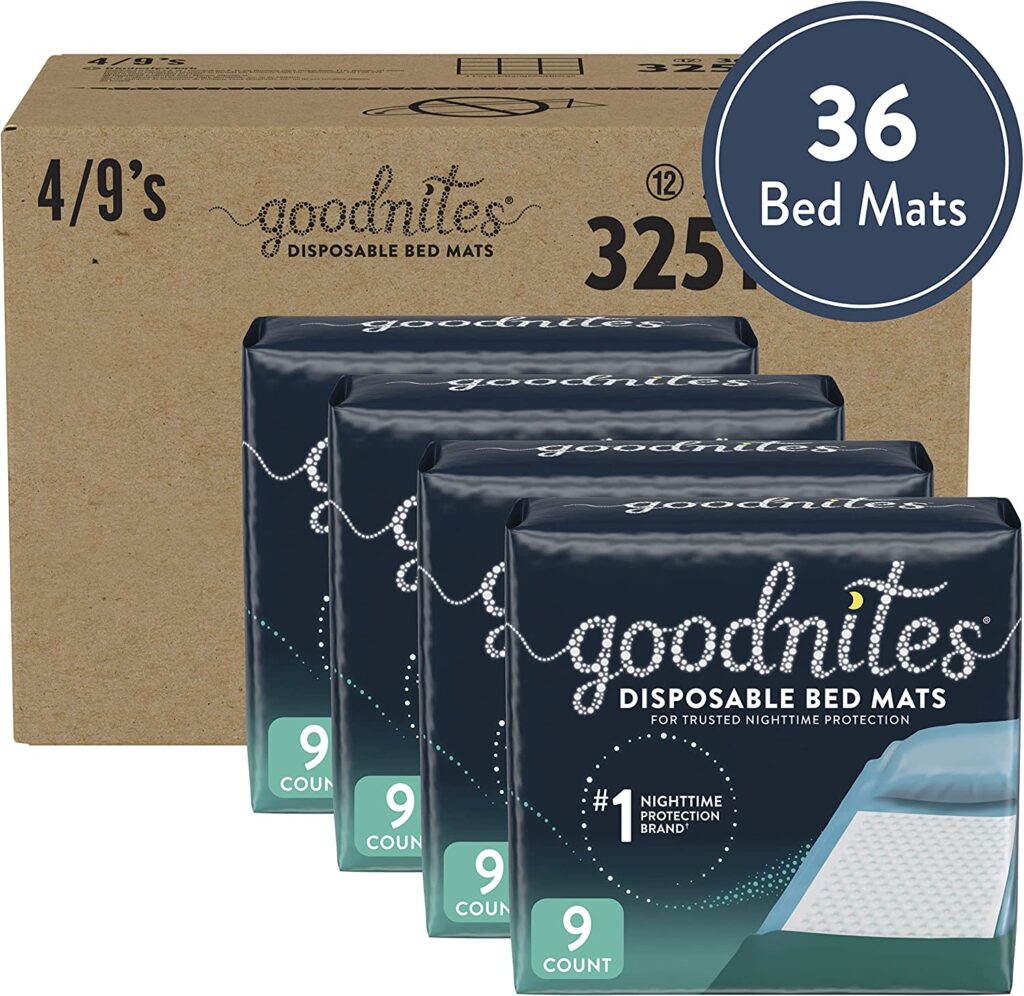 Goodnites Disposable Bed Mats for Elderly individuals