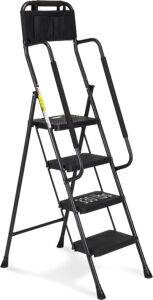 .HBTower 4, 330 lbs Folding Step Ladder for Senior Adults