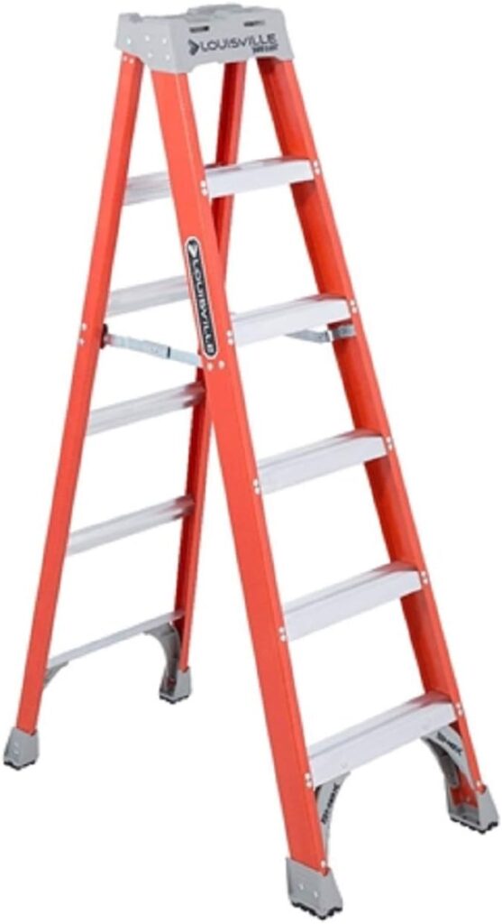Louisville FS1506 6-Foot Fiberglass Step Ladder for Elderly Adult